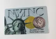 NY International Numismatic Convention World Trade Center Phone Card Rare (7164)