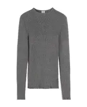 metallic ribbed-knit jumper XXS,S,XS,L Gray