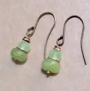 New Gold plated Peridot Handcrafted Sundance Charm Earrings Artisan Jewelry
