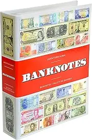 LIGHTHOUSE - Currency Album with 100 Integrated Sheets to Store and Display 300 Banknotes (9 2/3" x 11 4/5" x 2 1/3")