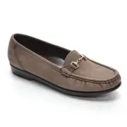 Ladies SAS Metro Horse Bit Loafers 9.5 N Truffle Gray Slip On Flats New in Box