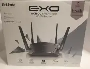 D-Link WiFi Router AC1900 DIR 1960US Dual Band Smart EXO Mesh Works w Alexa