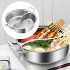 Shabu Shabu Divider Hot Pot Mandarin Duck Pot for Induction Cooktop Cookware