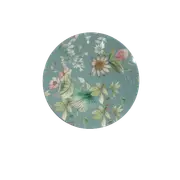 Ceramic Trivet insulation mat 16cm round Daisy chain design
