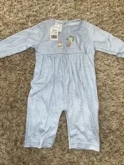 NWT - IRREGULAR - Teddy’s Friend Carter's Baby Unisex Romper Jumper Blue Stripes