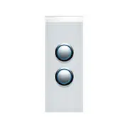 CLIPSAL SATURN 4062AL-PW - 2 Gang Pushbutton LED Architrave Switch - Pure White