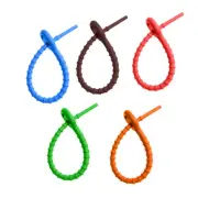 10 Pcs Silicone Zip Ties Cable Manager Keeper Reusable Zip Ties