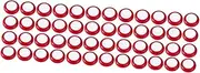 Sosoport 24 Pcs Robot Toys Shooting Toy Accessory Soft Disc Bullet Disc Bullets Refills Plastic Disc Dart Refill Discs Bullet for Shooting Game Bullets for Shooting Toy Round UFO Red