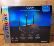 Netgear RAX29-100NAS Nighthawk AX2400 WiFi 6 Router, Black - NEW W/ Orig Receipt