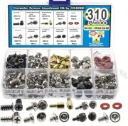 310Pcs PC Computer Screw Standoffs Assortment Kit for Hard Drive Computer Case M