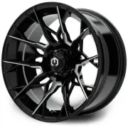 MODZ® 15" Chaos Black w/ Ball Mill Golf Cart Wheel / Rim