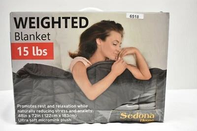 Sedona House Reversible Gray Heavy Blanket 15lbs