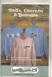 GOOSEBERRY HILL DOLLS, CHERUBS, BUNNIES MACHINE APPLIQUE PATTERN VINTAGE