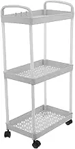DINHEAROM Rolling Utility Cart with Wheels Plastic Storage Caddy for Kitchen Office and Bathroom Versatile Organization with Smooth Rolling Design