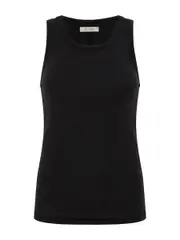 St. Agni | Organic Cotton Singlet in Black | The UNDONE