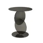 Titanium Stainless Steel Coffee Table New Italian-Style Round Corner Side Table