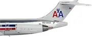 Pre-Built Model Aircraft 11CM 1/400 Scale Alloy Replica Airplane for American Airlines MD-82 N923TW /N214AA Finished Aircraft Model Miniature Airplane Model(83007)