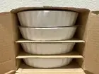 Set of 4 Oval Crème Brûlée Ramekins – 5/4 Size White Porcelain Baking Dishes