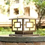Exterior Rainproof Pillar Light Traditional Victoria Landscape Waterproof Outdoor Pillar Light Column Lamp Aluminum Acrylic Globe Post Lanterns American Patio Villa Garden Gate Street Lighting