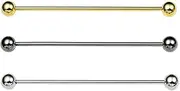 [lasenersm] 3 Pieces Collar Bar Collar Pin Collar Bar Pin Shirt Collar Bar Tie Pins Necktie Pins Clip Clasp Lapel Stick Brooch Ball Head Shirt Collar Bar for Men Wedding Business, Multicolor, Silver Copper