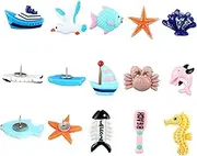 HOUDERCO 36Pcs Decorative Photo Push Pins Cute Series Thumb Tacks for Cork Board for Maps Photos and Craft Activities Lightweight Easy to Store