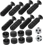 Abaodam 1 Set Foosball Accessories Kit Replacement Soccer Table Handles Ergonomic Grip Design Tooth Grip Handles End Caps Soccer Balls for Enhanced Playability and Control