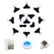 Misting Cooling System,10 Stainless Steel Mist Nozzles 10 Connector Outdoor C...