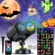 Halloween Christmas Projector Lights Outdoor, 2-in-1 3D Ocean Wave & Patterns