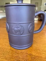 Chinese Purple Clay Zodiac Lidded Mug