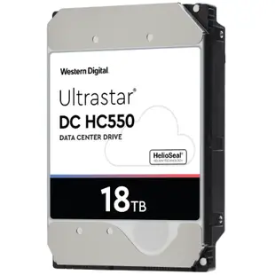 WD Ultrastar DC HC550 He18 3.5吋 18TB 7200rpm SATA 企業級硬碟 0F38459 (WUH721818ALE6L4) 香港行貨