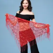 Belly Dance Costumes Sequins Tassel Indian Belly Dance Hip Scarf for Women