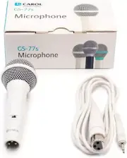 CAROL GS-77s Computer Dynamic White Microphone Portable Karaoke Singing Package