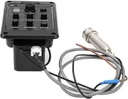 Piezoelectric Guitar Accessories Dual Mode Pickup with Microphone Mixing Preamp Equalizer for Musicians