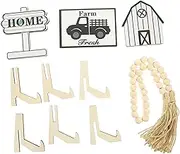 DOITOOL 1 Set Wooden Tiered Tray Decor Rustic Farmhouse Style Decoration for Tabletop Living and Kitchen Durable Wooden Ornaments for Farmhouse Theme Home Decor