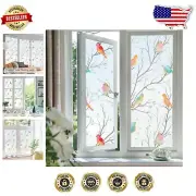 Frosted Bird Window Film with 97% UV Protection - Static Cling & Easy Install