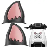Cat Ears Hard Hat Sticker - Adhesive Ski Hat Horns, Hard Hat Cat Ears for Bikes, Adhesive Ski Hat Cats, Hard Hat Cat Ears for Bikes, Hat Ears for Motorcycle, 1 Pair Creative Cat Ears Hard Hat Sticker