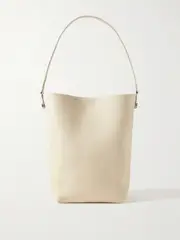 [The Row] The Row - Hook Small Textured-leather Tote - Ivory - One size One size Ivory