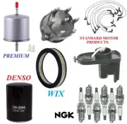 Tune Up Kit Filters Cap Wire Spark Plugs For FORD MUSTANG V6 3.8L 1984 (for: Ford)