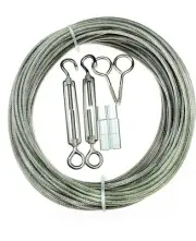 String Light Hanging Kit, Globe String Light Suspension Kit, 1/8" Vinyl Coated
