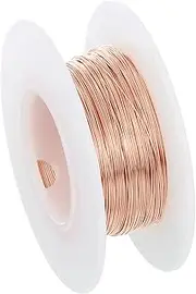 uxcell 164 Feet 99.9% Solid Bare Copper Wire, 28 Gauge Pure Copper Wire 0.3mm Soft Beading Wire Metal Plant Stem Ties for Jewelry Craft (50m)