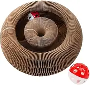 Cat Scratching Board, Kitten Scratcher Cardboard with Ball, Furniture Protective Corrugated Cardboard Kitten Playing Toy for Living Room, Yard, Lawn