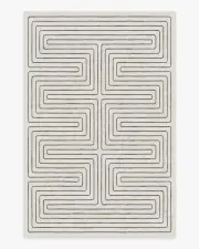 185' x 275' | Machine Washable Runner Rug | Kid & Pet Friendly | Indoor Rug | Jonathan Adler Labyrinth Camel & Ivory Rug | Ruggable