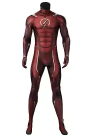 Injustice 2 Flash Barry Allen Printed Jumpsuit Costume Cosplay Halloween
