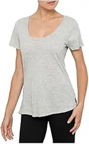 [Generic] 2 x Womens Scoop Neck Tee T-Shirt Top Cotton Grey