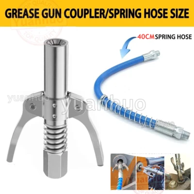12000PSI Grease Gun Coupler Quick Release Lock Oil Injection Nozzle Hose Set US