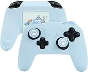 GeekShare Cat Paw Controller Skin Grips Set Compatible with Switch Pro-Anti-Slip Silicone Protective Cover Case Joystick Caps for Switch Pro Wireless Controller - Blue