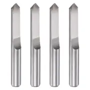 1/8" Shank 0.2mm Tip 90 Degree Solid Carbide Wood Engraving CNC Router Bit 4pcs