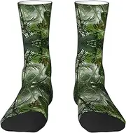 [EdWal] Soft Tropical Rainforest Jungle Scene print Moisture Wicking Socks Sports Socks for Men and Women Warm thermal Boot Hiking Socks