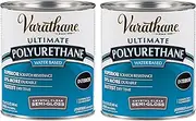 Varathane 200141H Water-Based Ultimate Polyurethane, Quart (2 Pack), Crystal Clear