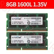 Crucial 16GB Kit 2x 8GB DDR3L 1600MHz PC3L-12800 SODIMM Laptop Memory SDRAM BT